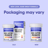 Fórmula 4-en-1 en cápsula fácil de tragar de Mood Probiotic de Physician's CHOICE.