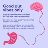 Ashwagandha natural en Mood Probiotic promueve relajación y balance emocional.