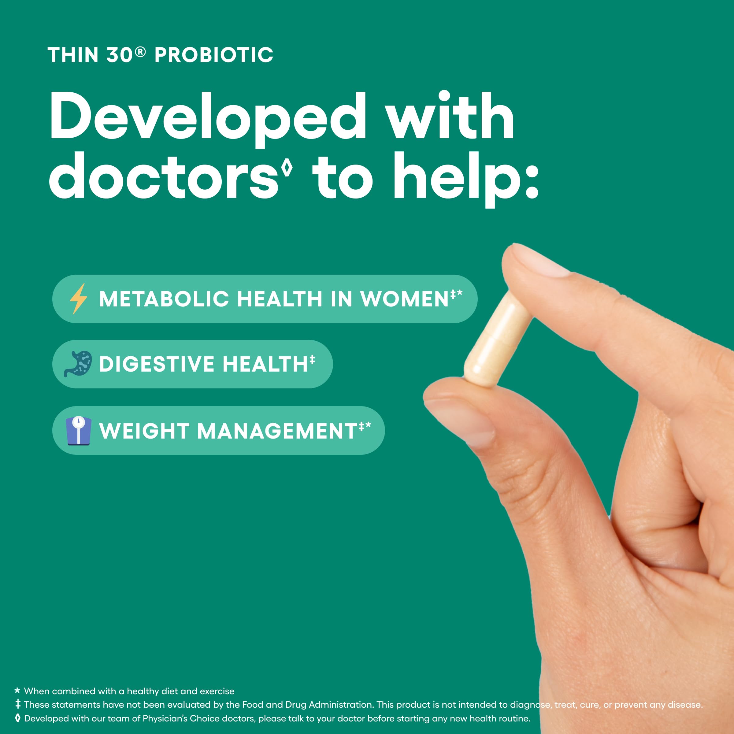 Physician's CHOICE cápsulas, formato práctico para tomar diariamente