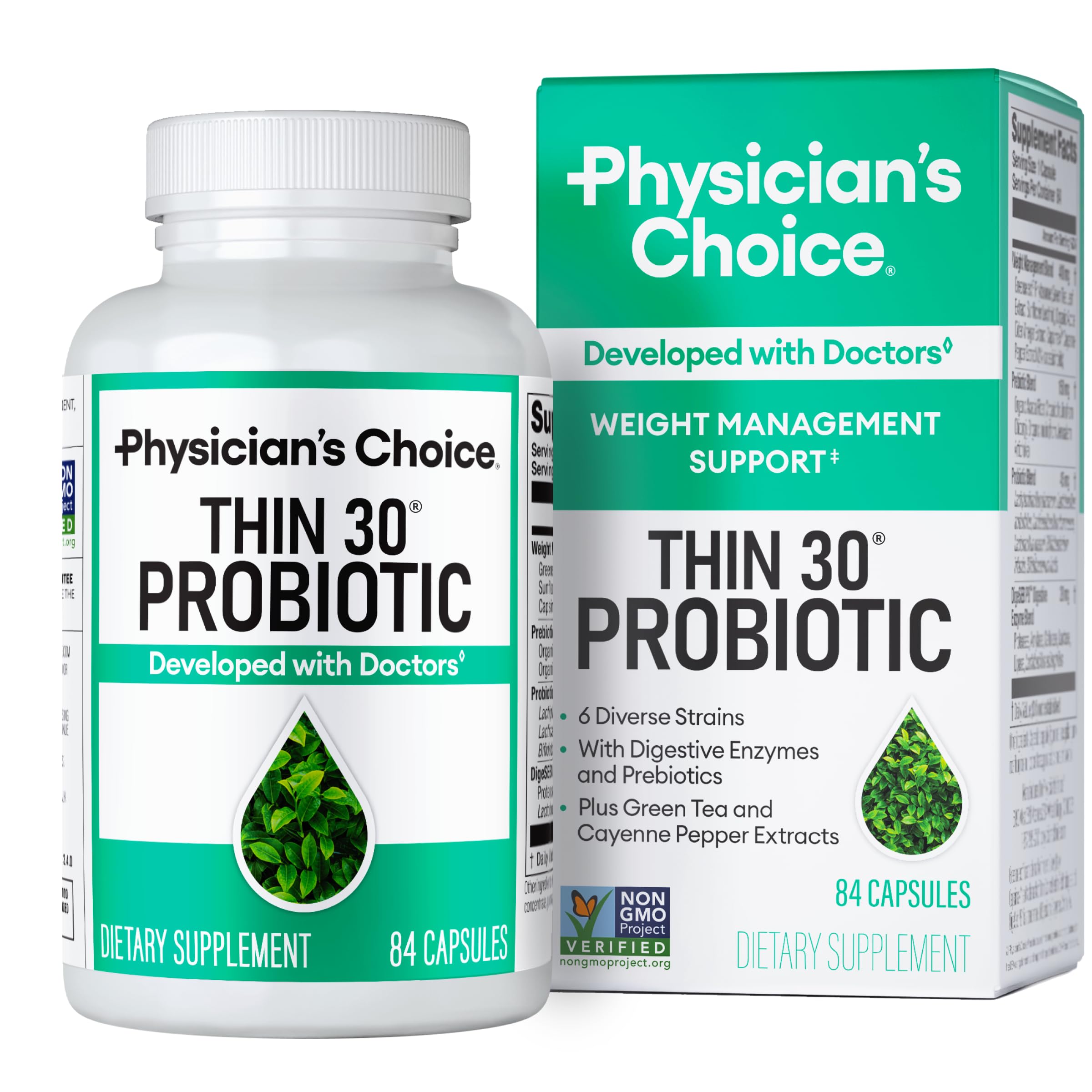 Physician's CHOICE Probiotics: botella frontal para iniciar la rutina de salud intestinal