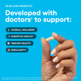 Physician's Choice Probiotics capsules closeup shows acid-resistant coating