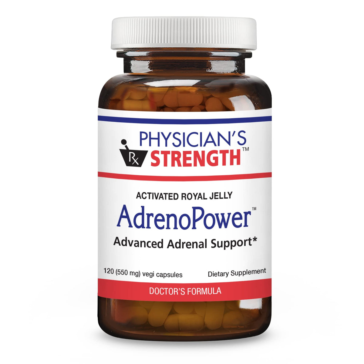 Physician's Strength AdrenoPower: botella con cápsulas para energía diaria