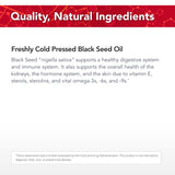 Physician's Strength botella de nigella sativa en cristal para ritual diario.