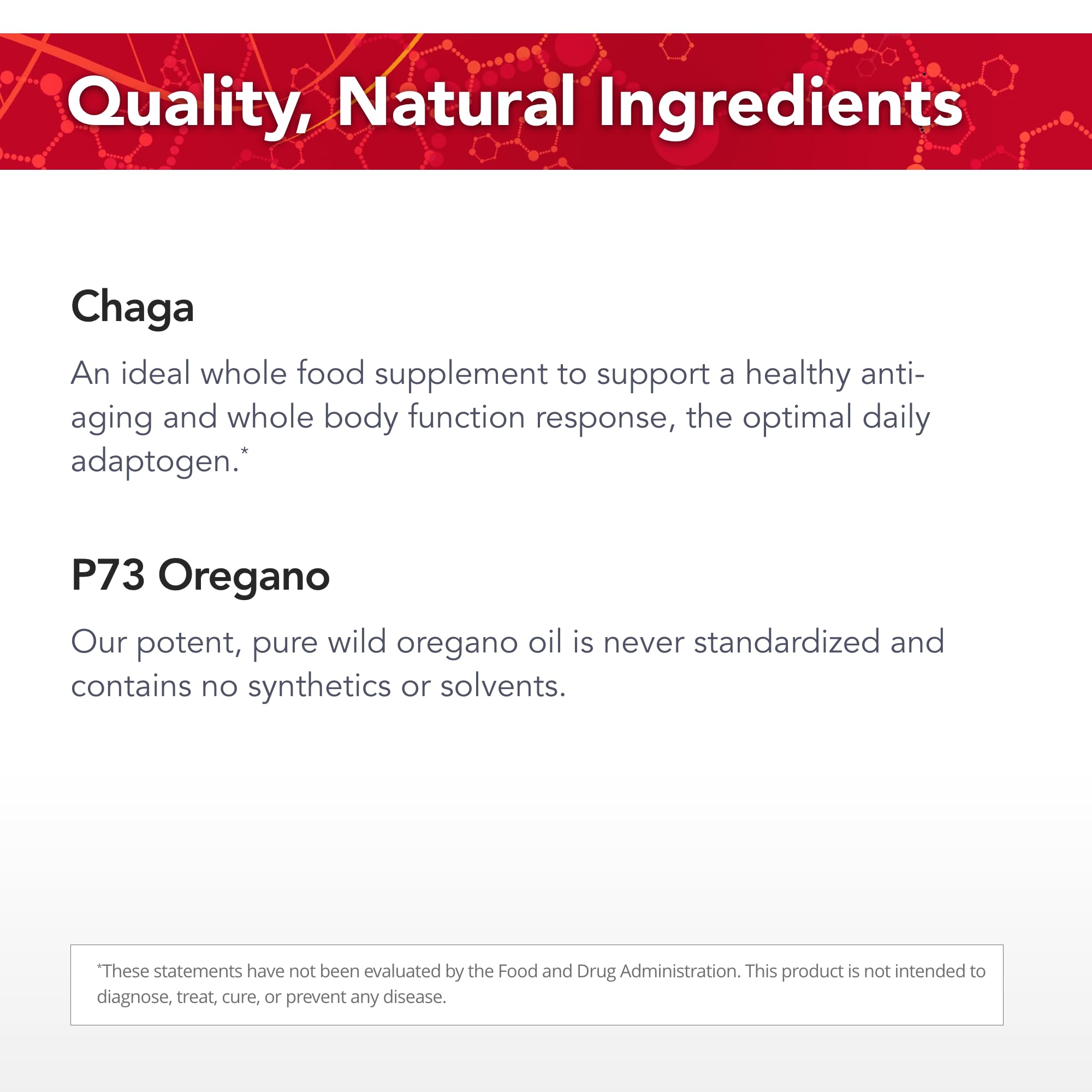 Emulsión de chaga con orégano orgánico en la fórmula de Physician's Strength.