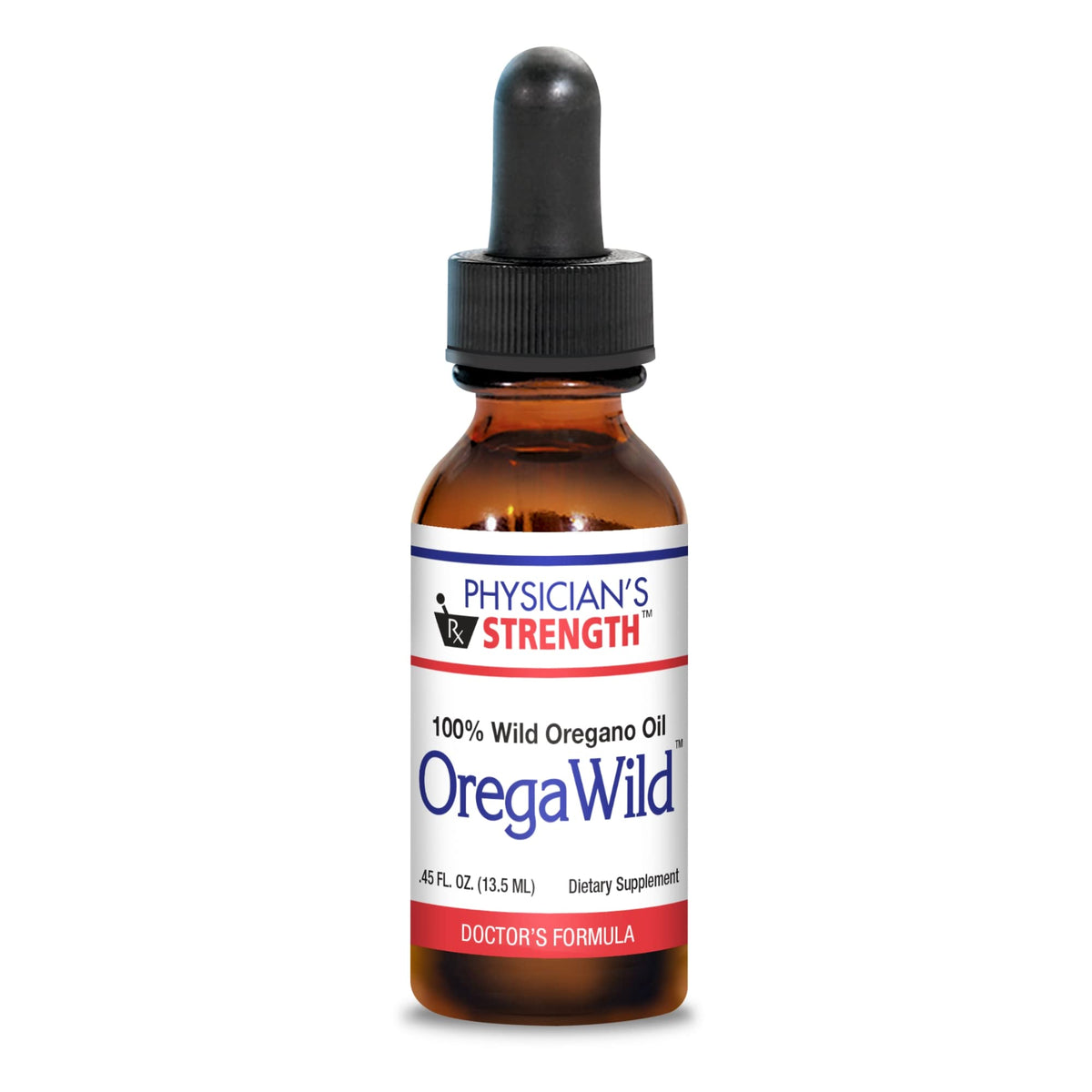Physician's Strength OregaWild, botella con vertido suave para uso diario.