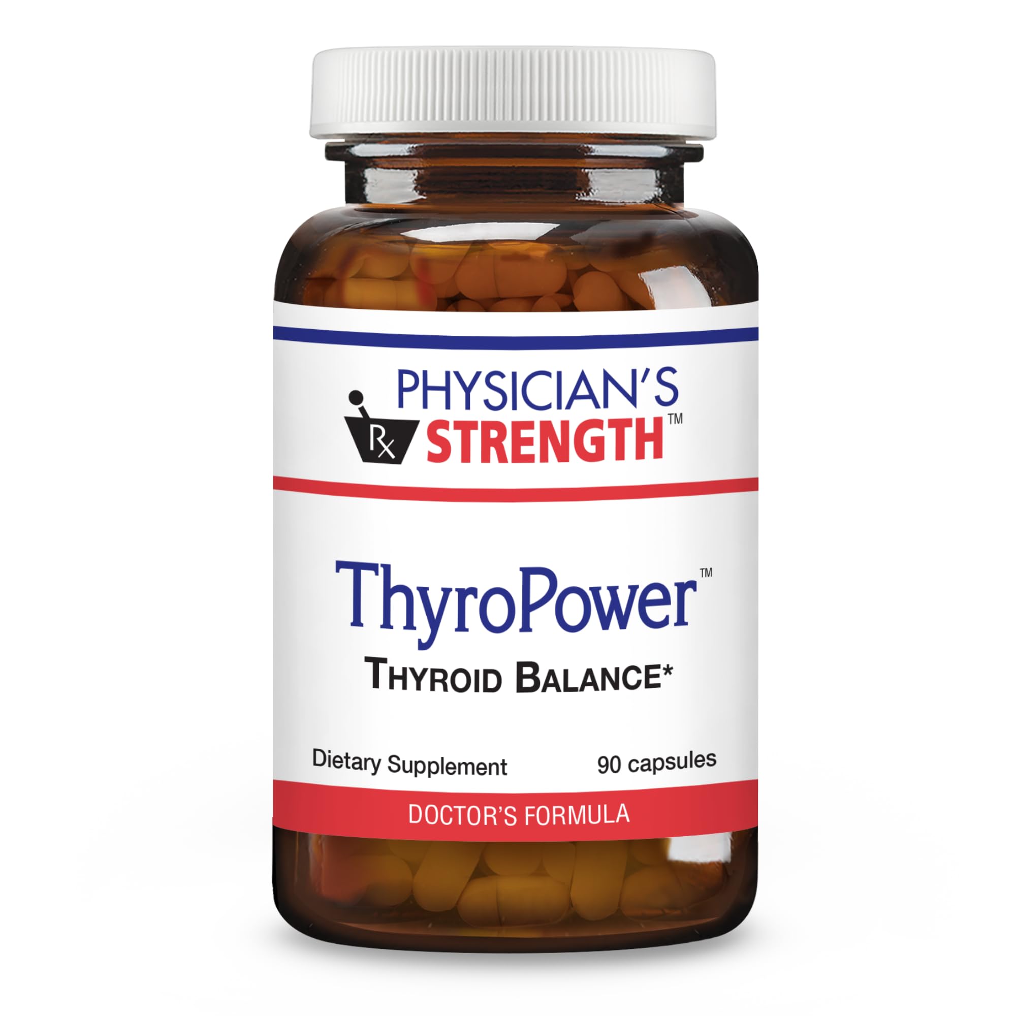 ThyroPower de Physician's Strength, bote de cápsulas para apoyo natural de la tiroides