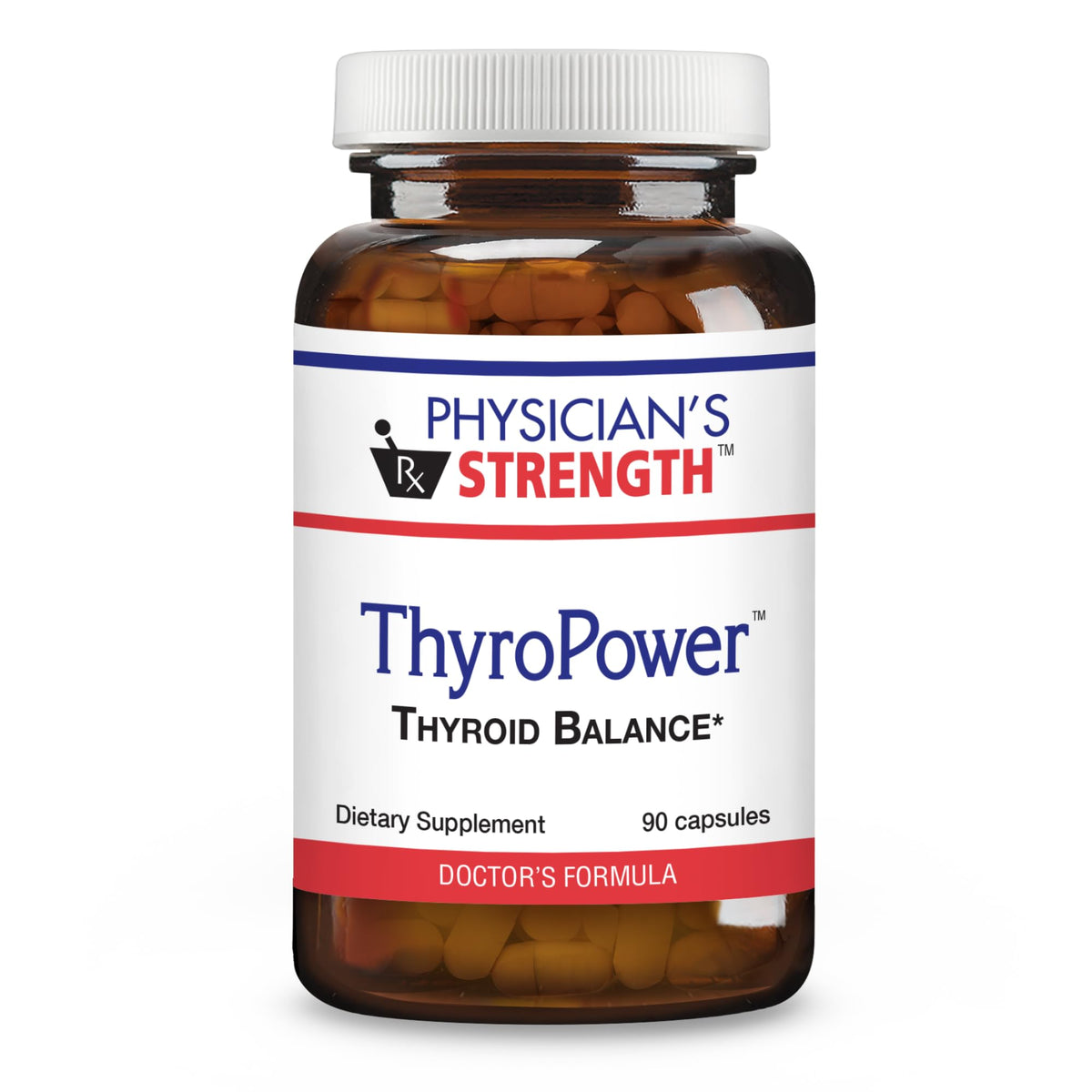 ThyroPower de Physician's Strength, bote de cápsulas para apoyo natural de la tiroides