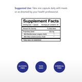 Etiqueta frontal de Physician's Strength Wild Oregano Plus, sugerencia de uso diario.