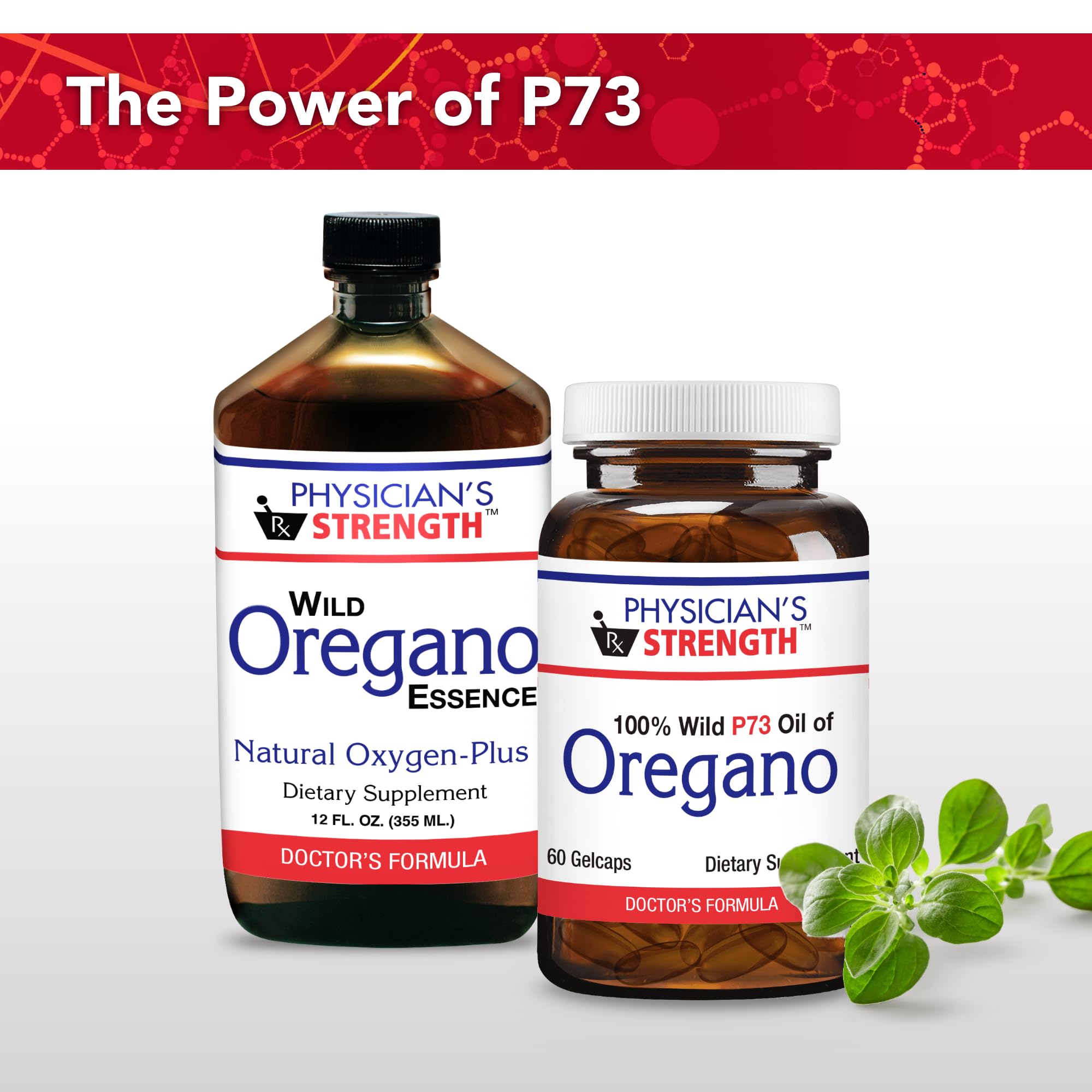 Hojas de orégano silvestre de Physician's Strength, visual natural para uso continuo.