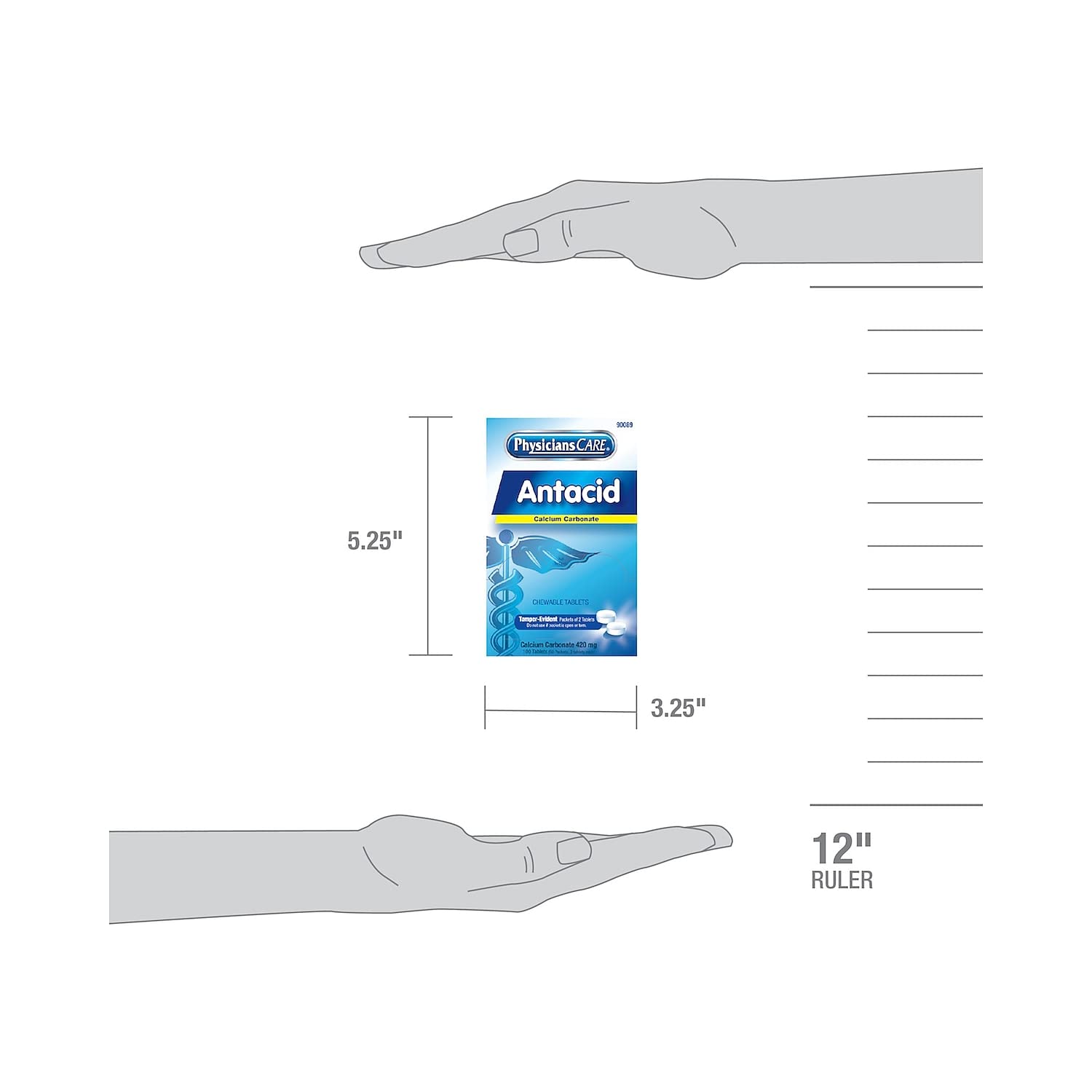 Tabletas masticables de PhysiciansCare 90089 para uso diario