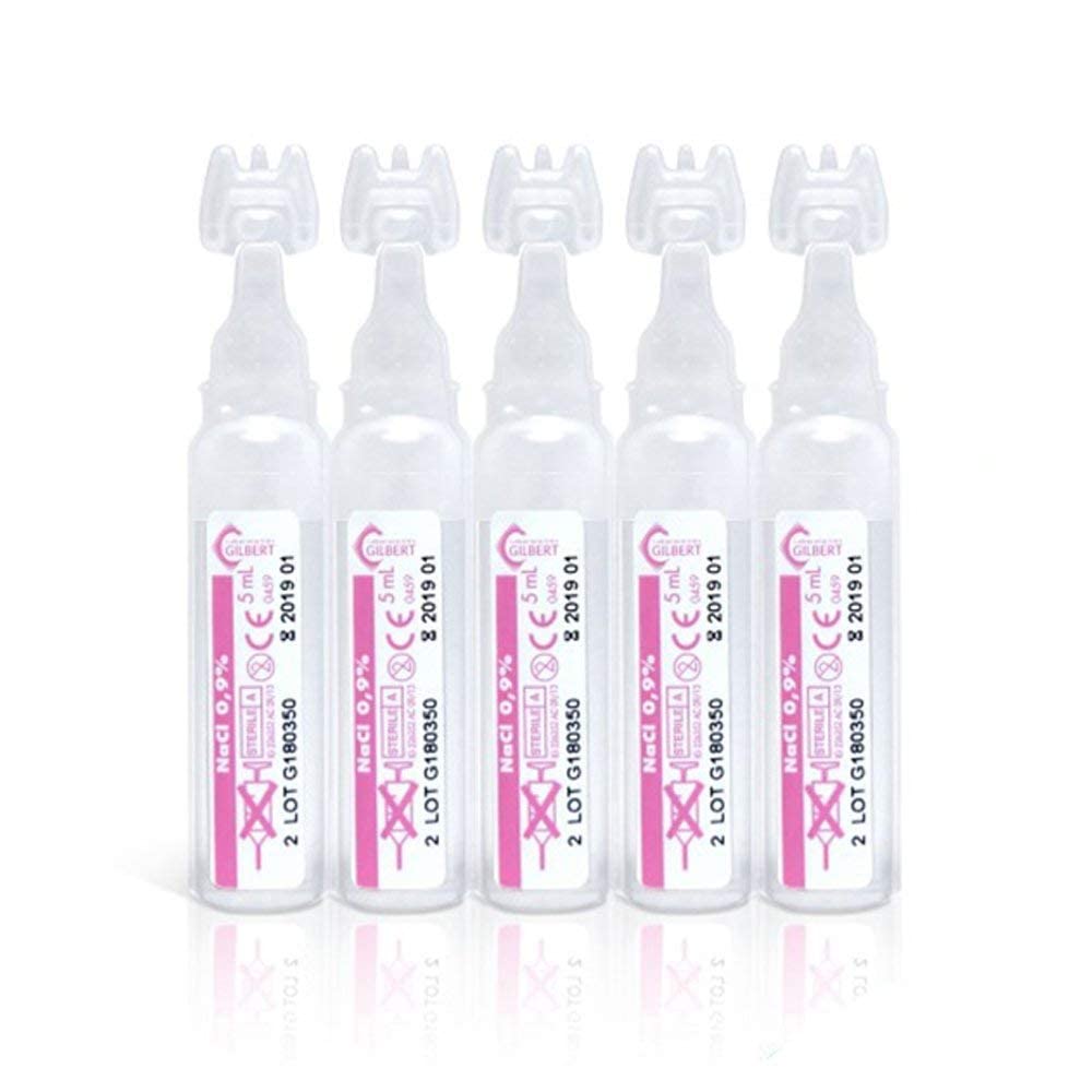 Aplicación ocular con Physiodose serum fisiológico, limpieza suave