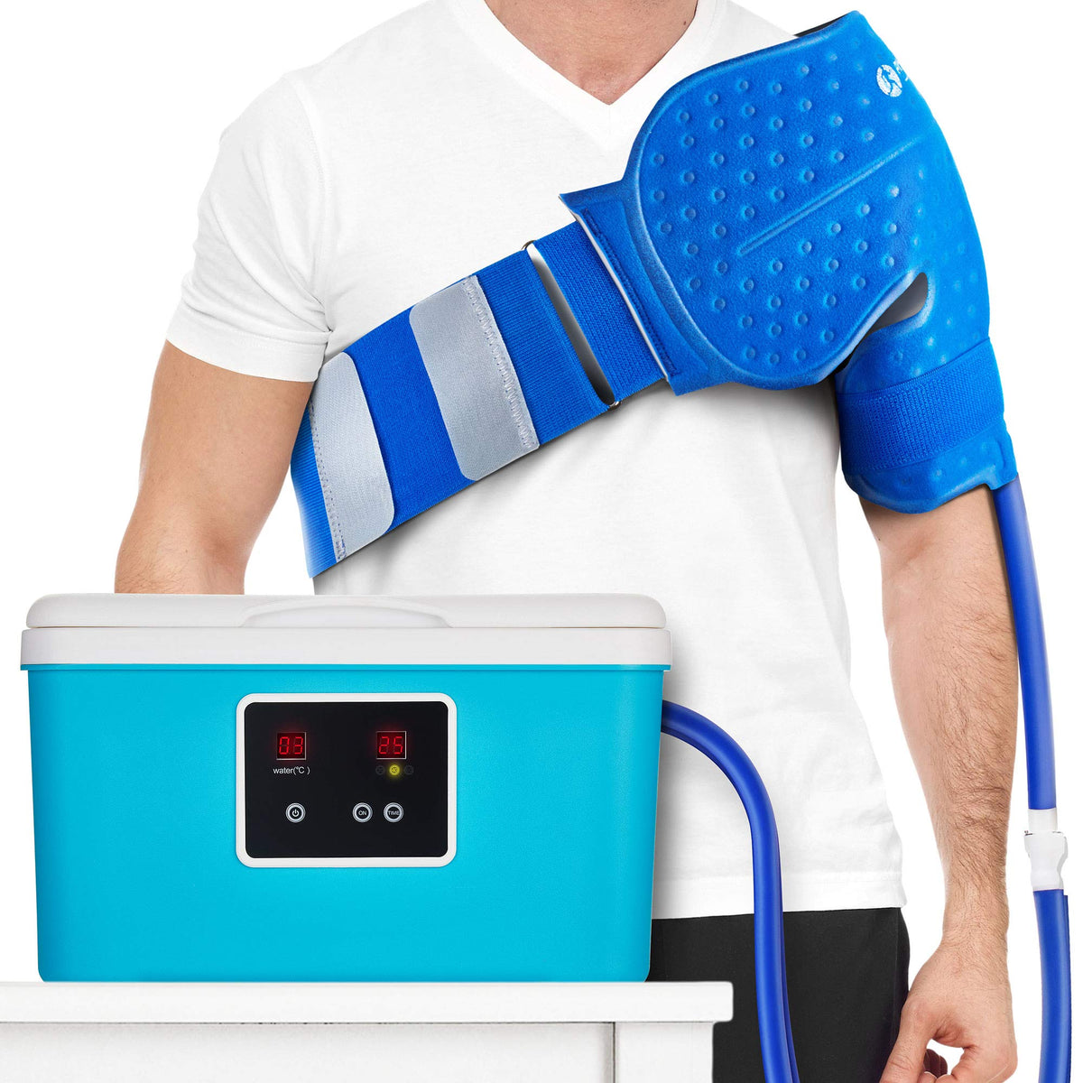 PhysioNatural sistema de terapia fría para hombro grande, alivio localizado y cómodo.