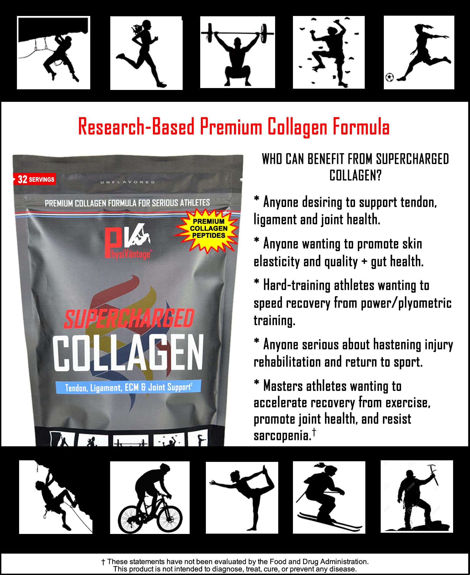 PhysiVantage Collagen disuelto en bebida con sabor neutro.