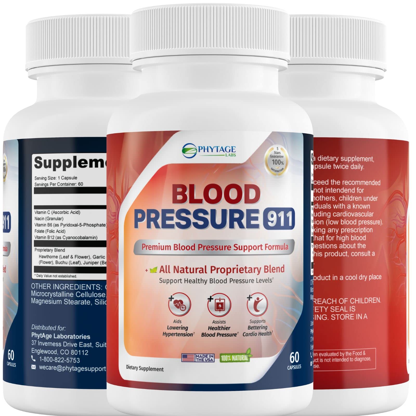 Phytage Labs Blood Pressure 911: dosis diaria para rutina estable.