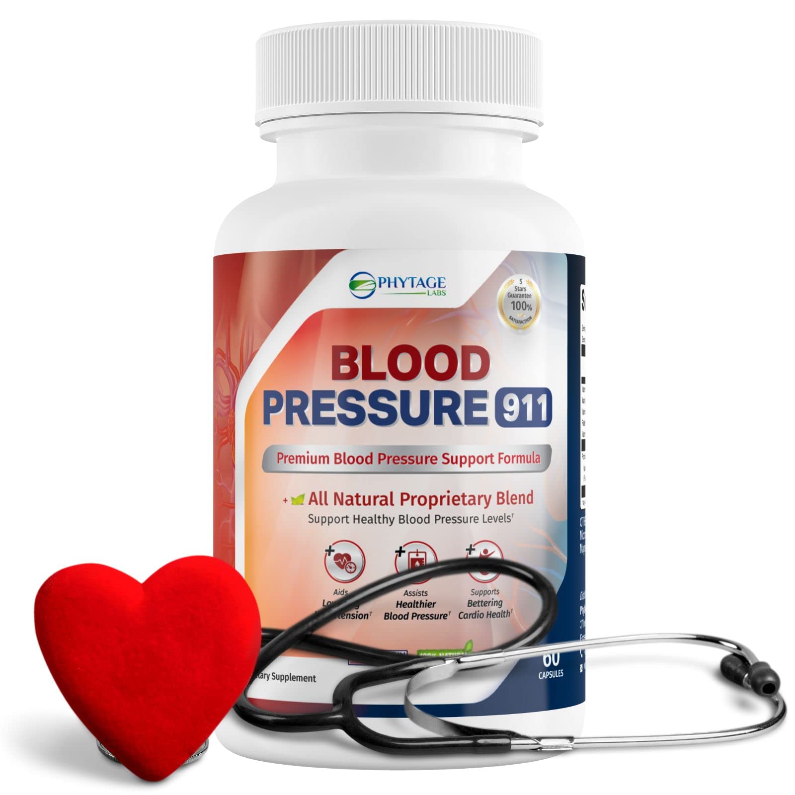 Phytage Labs Blood Pressure 911: envase cerrado protege la fórmula.
