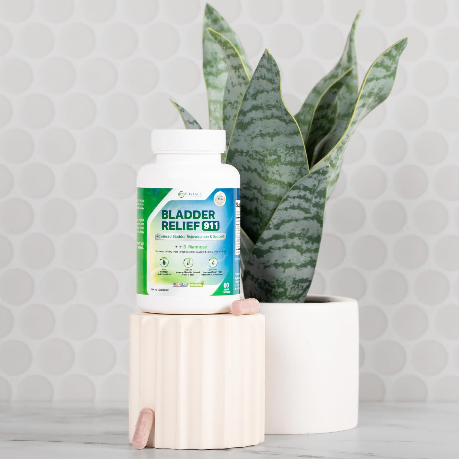 Phytage Labs Mezcla herbal vejiga, ayuda a mantener la función urinaria con ingredientes naturales.