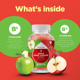 Phytoral gomitas vinagre de manzana madre, fórmula con vitaminas B12 y B6 para energía.
