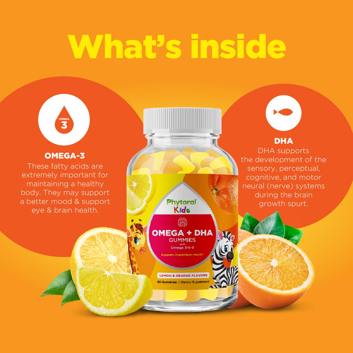 Etiqueta de Phytoral muestra ingredientes clave para crecimiento saludable.