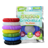 Pulsera PIC Citronella coil de colores para actividades al aire libre.