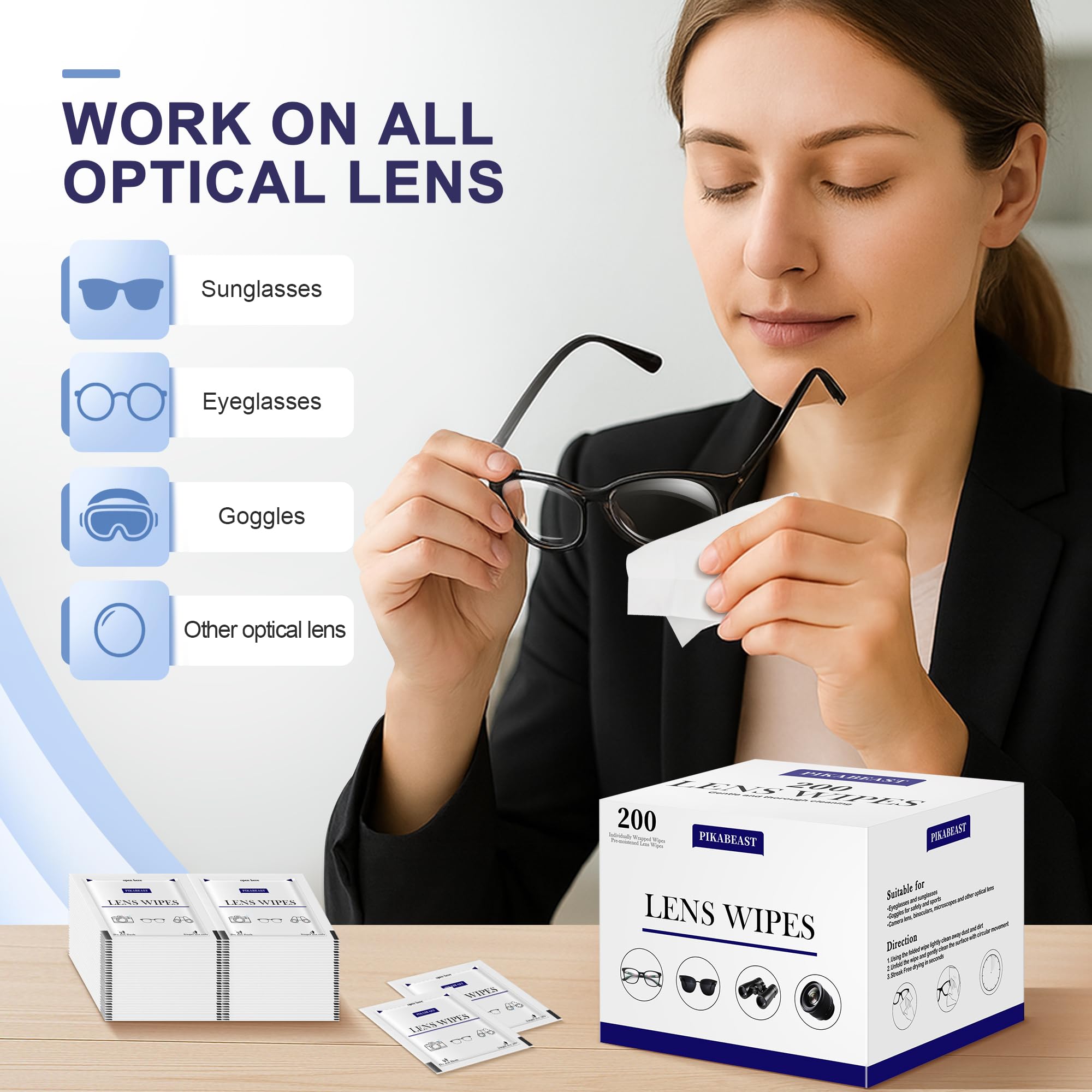 Pikabeast: limpieza de lentes sin rayas para uso diario