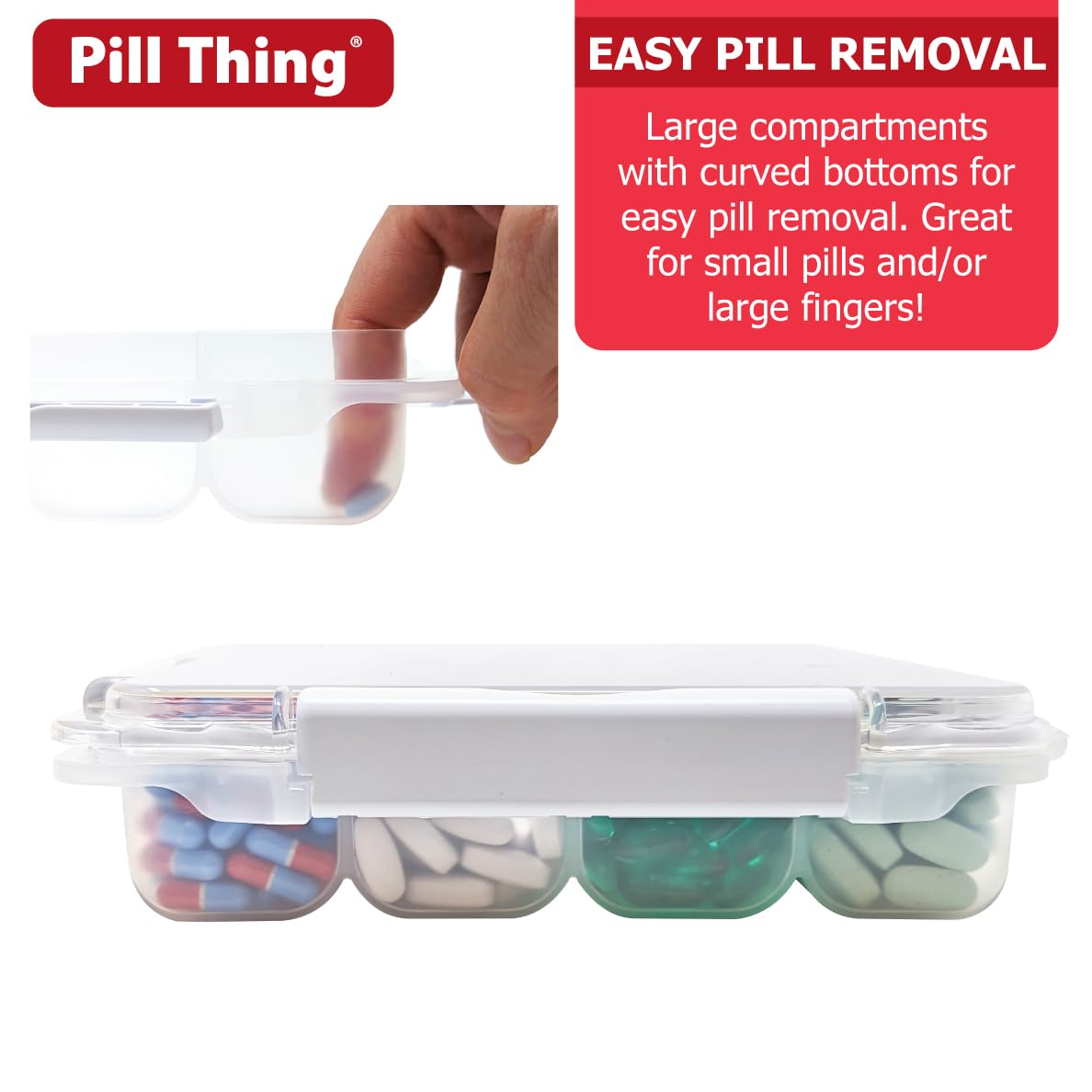 Pill Thing asa integrada facilita transporte rápido.