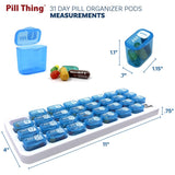 PILL THING AM/PM, bandeja de 31 días para planificación diaria.