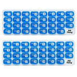 PILL THING AM/PM, bandeja azul frontal para organizar pastillas por día.