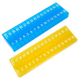 PILL THING-organizador-pastillas amarillo-azul, visión general para un mes.