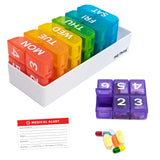 PILL THING Organizador semanal de 6 dosis, ideal para planificación diaria de píldoras.