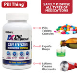 PILL THING RX Pill Disposal apertura de 14x9 cm facilita la inserción de pastillas.