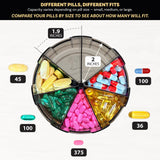 PILL THING XL diseño de viaje compacto para protección de pastillas durante transporte.