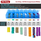 PILL THING XL números grandes facilitan el seguimiento diario de dosis