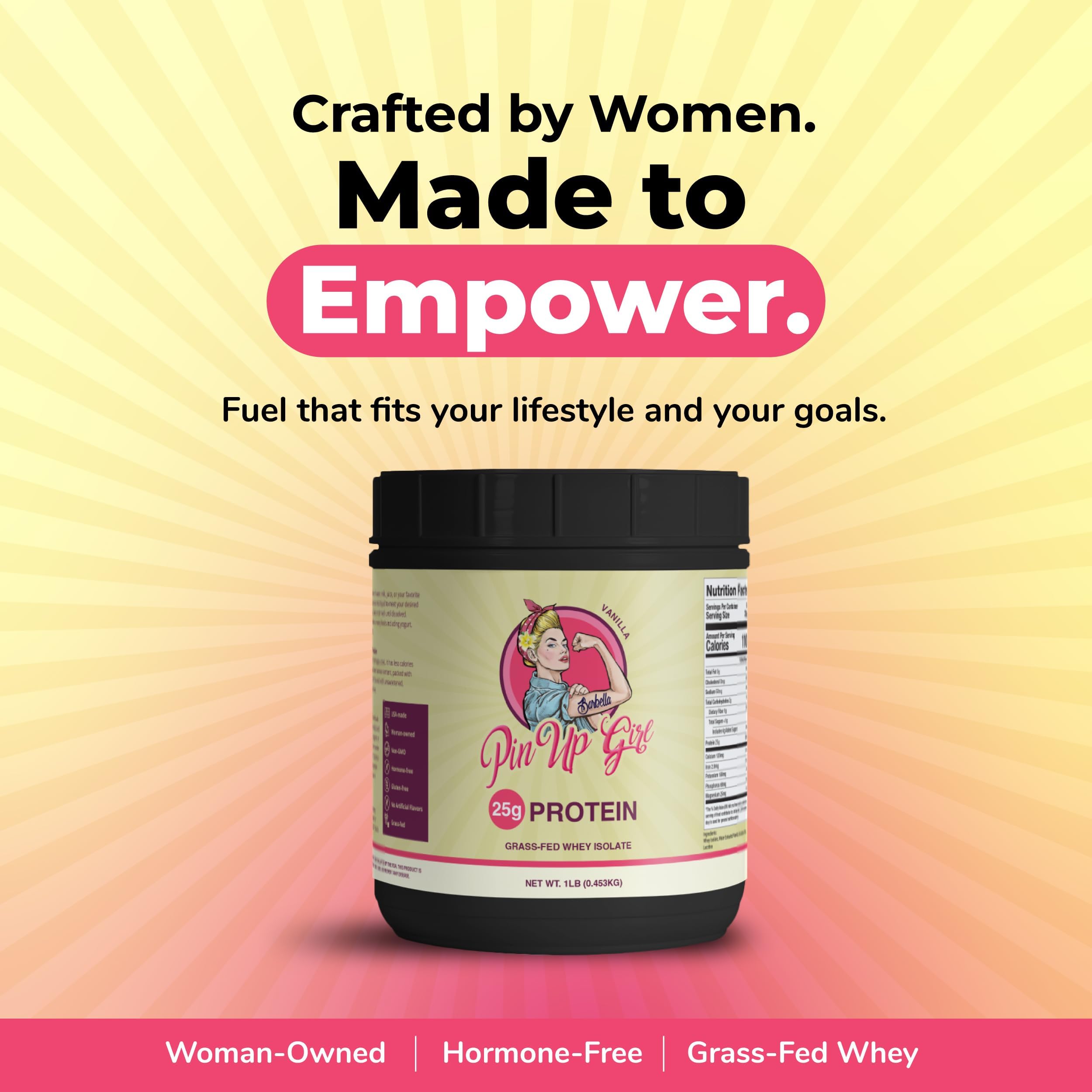 Pin Up Girl Whey Vanilla: batido rápido para energía durante el entrenamiento.