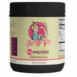 Pin Up Girl Whey Vanilla: envase práctico con proteína de alta pureza para entrenamientos.