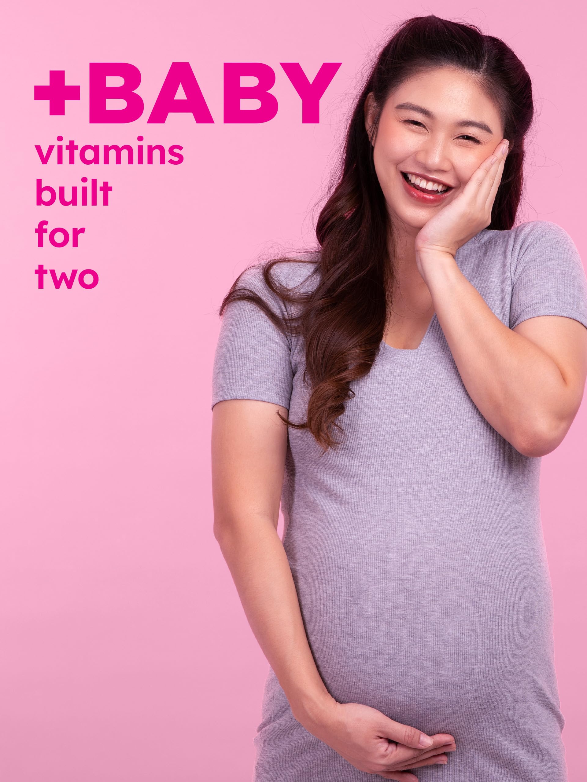 PINK Prenatal sello OGM en el envase.