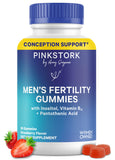 Gominolas Blue Stork de Pink Stork en botella para hombres, apoyo a la vitalidad diaria.