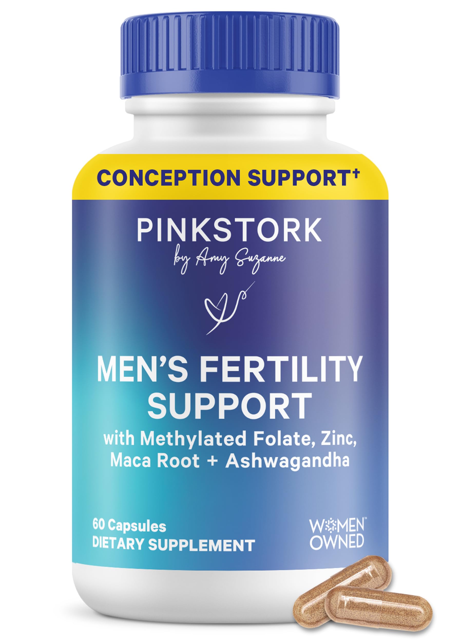 Pink Stork BlueStork: hombre cápsulas fertilidad para apoyar salud de esperma