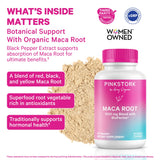 Pink Stork Maca Root Cápsulas: mezcla de maca roja, negra y amarilla