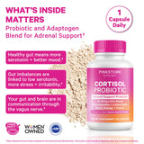 Cápsulas Pink Stork Cortisol Probiotic, fáciles de tomar en la rutina diaria para apoyo sostenido.