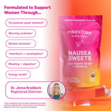 Pink Stork dulces-frambuesa-ginger-dosis-individual: porciones discretas para usar en cualquier lugar