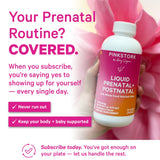 Suministro de 32 días de Pink Stork líquido prenatal por frasco.
