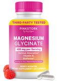 Pink Stork Magnesio Glicinato con Vitamina D en cápsulas para bienestar diario.