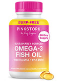 Pink Stork Omega 3: botella frontal para apoyo general diario