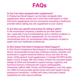 Pink Stork Postpartum Mood Support: fórmula limpia y vegana sin OGM ni gluten.