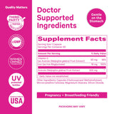 Pink Stork Prenatal etiqueta detallada con indicaciones claras