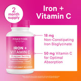 Pink Stork Prenatal Vitamina C para absorción óptima de hierro