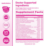 Envase UV protegido de Pink Stork Total Multivitamínico para Mujeres.