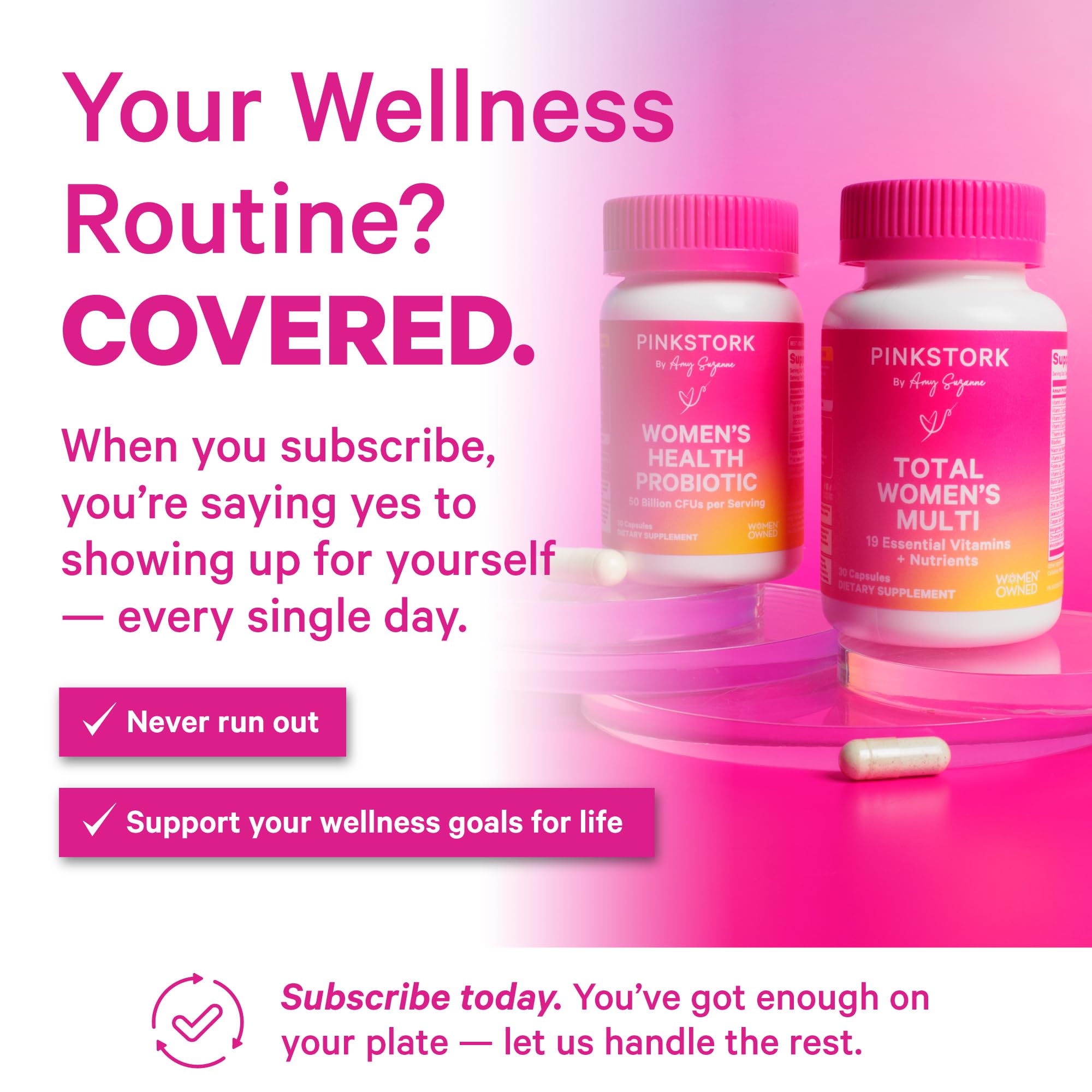 Ingredientes clave de Pink Stork Total Multivitamínico para Mujeres.