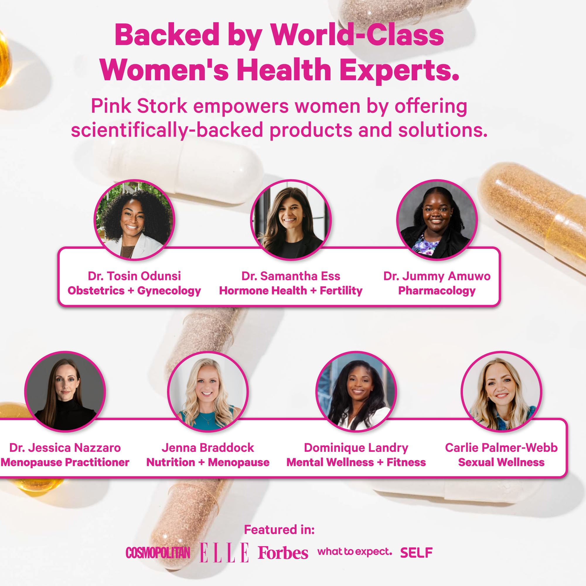 Fórmula libre de gluten de Pink Stork Total Multivitamínico para Mujeres.