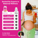 Etiqueta del Pink Stork Total Prenatal con nutrientes clave visibles